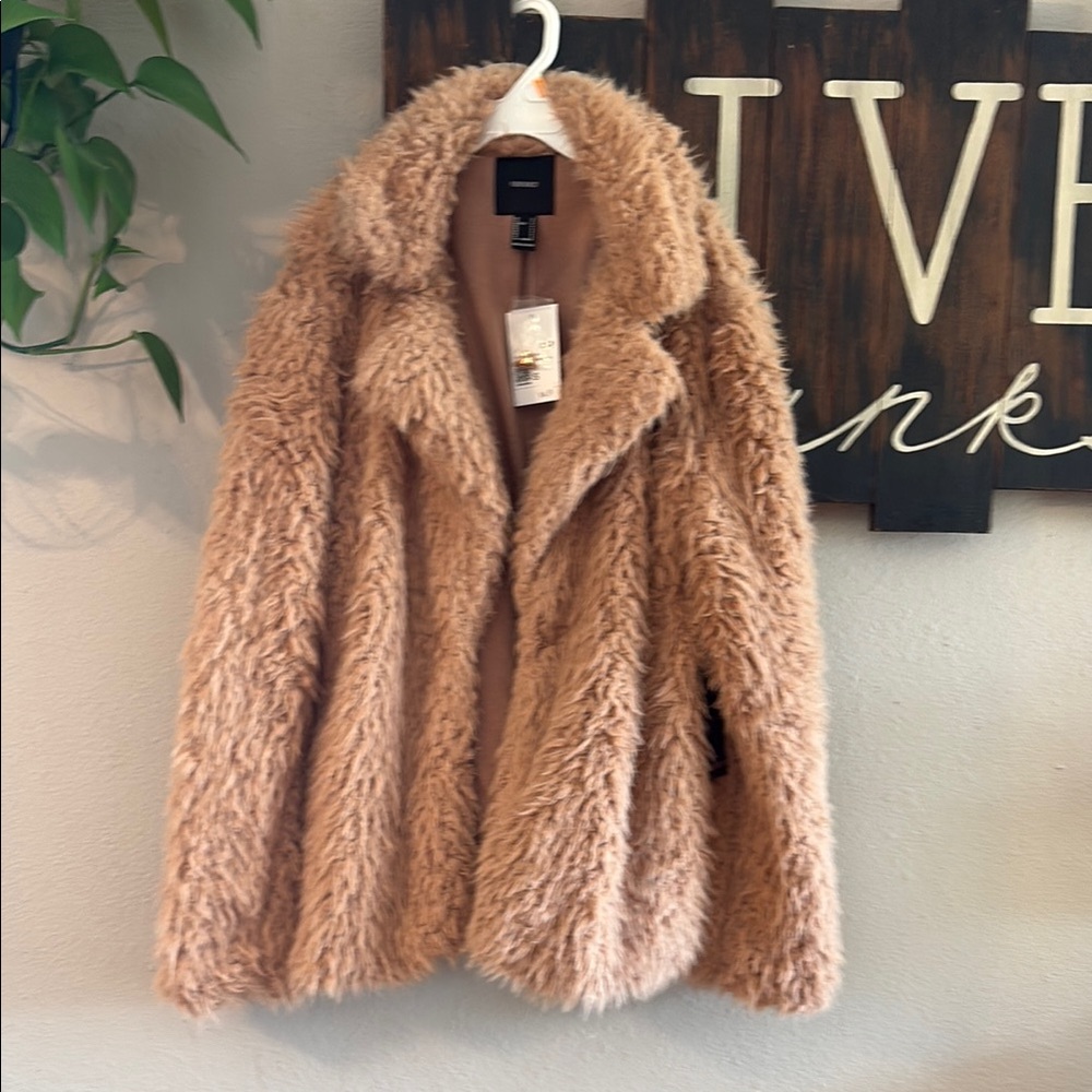 Cozy Tan Faux Fur Jacket